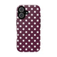 Burgundy cream dots - tough case