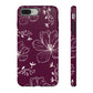 Realistic flowers burgundy - tough case