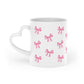 Ribbon pattern Heart-Shaped Mug