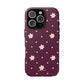 Flowers and dots burgundy - tough case