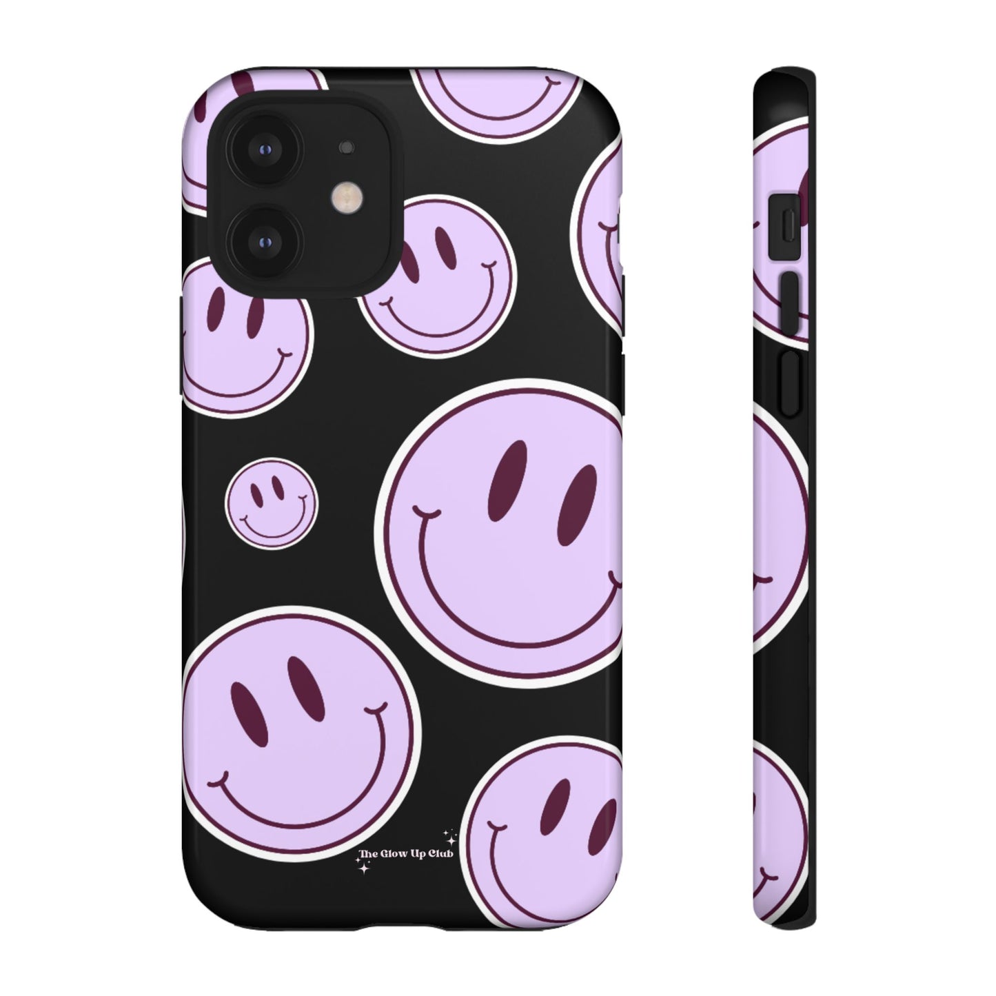 Smiley faces purple on black - tough case