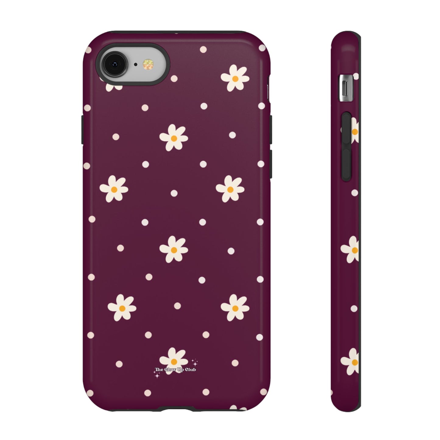 Flowers and dots burgundy - tough case