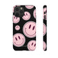 Smiley faces pink on black - tough case