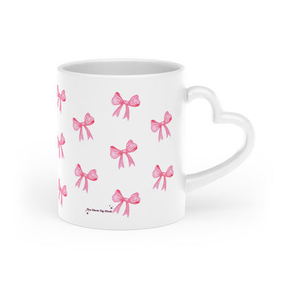 Ribbon pattern Heart-Shaped Mug