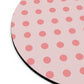 Pink dots - Round Small Mouse Pad