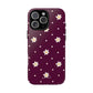 Flowers and dots burgundy - tough case