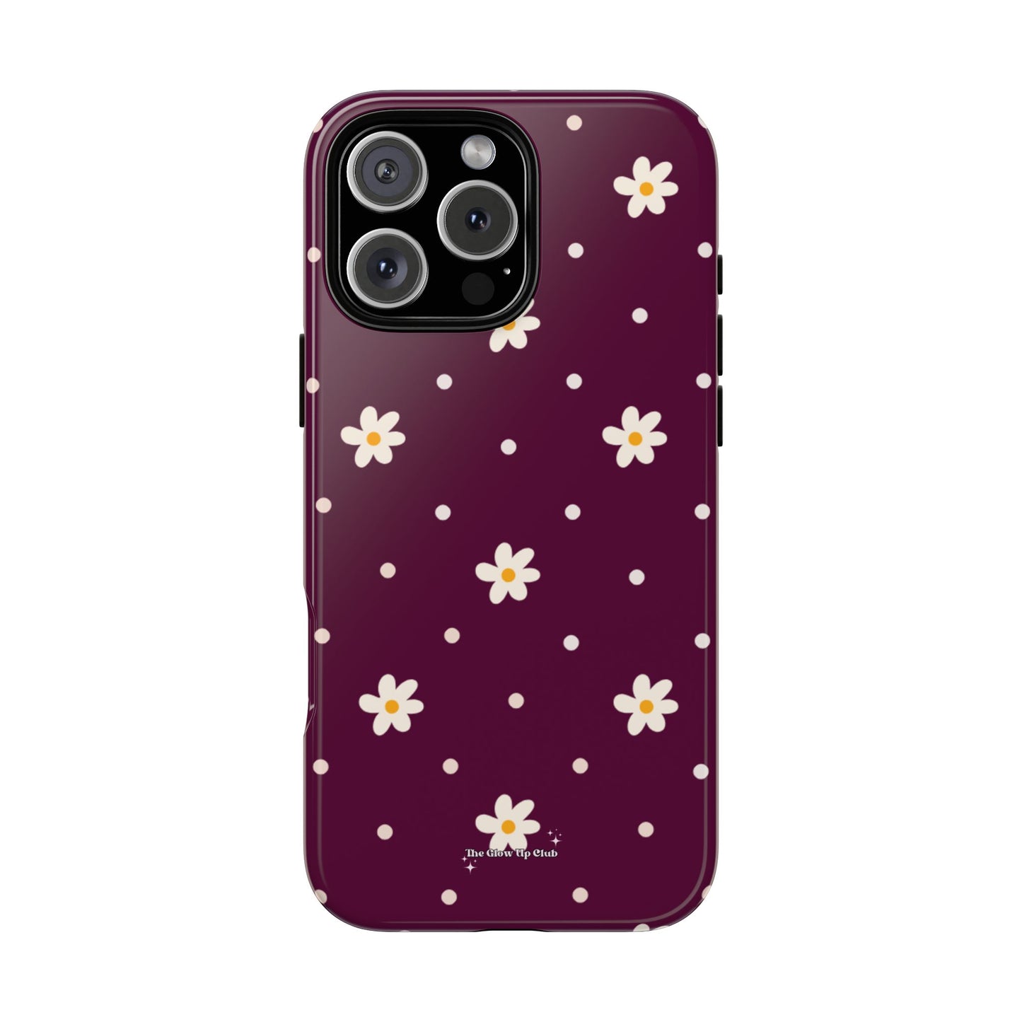 Flowers and dots burgundy - tough case