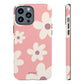 Floral pattern dark pink - tough case