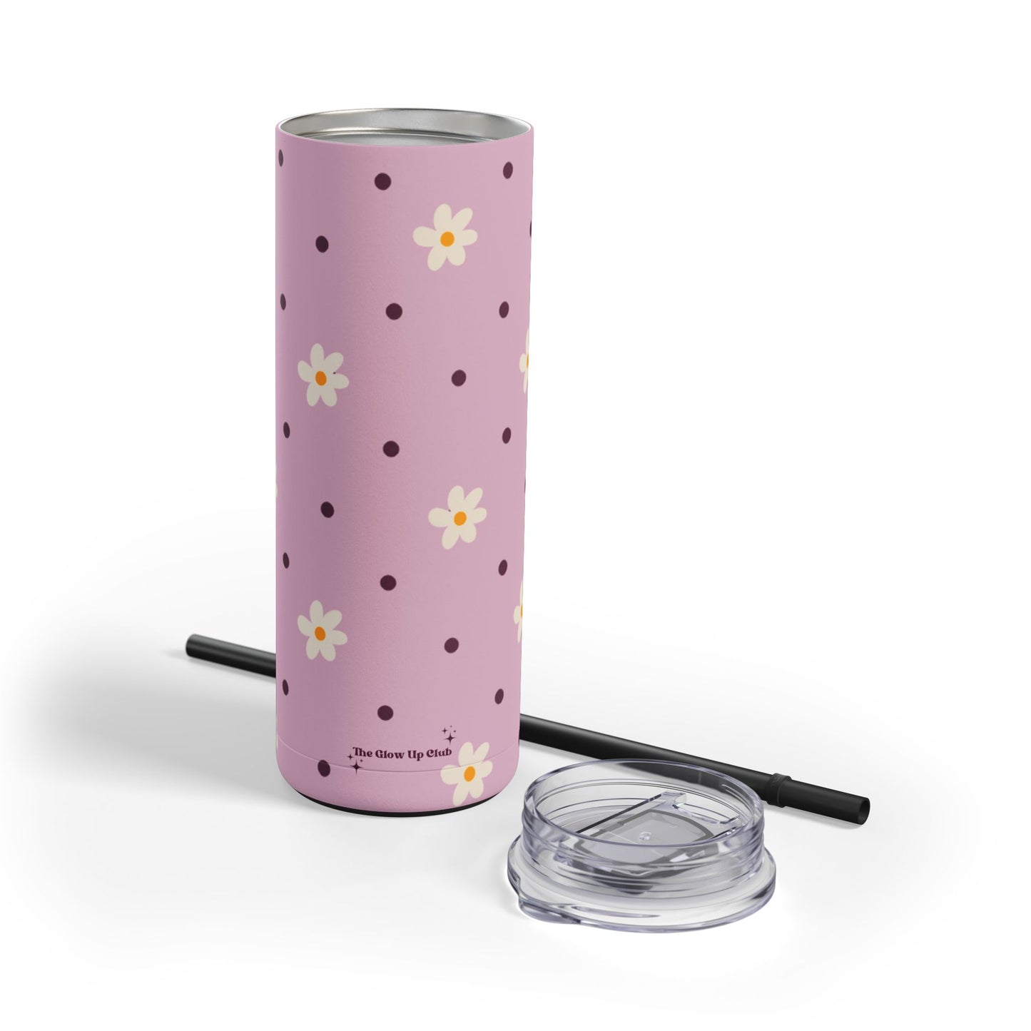 Flowers and dots pink Tumbler, 20oz