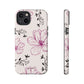 Realistic flowers black and purple - tough case