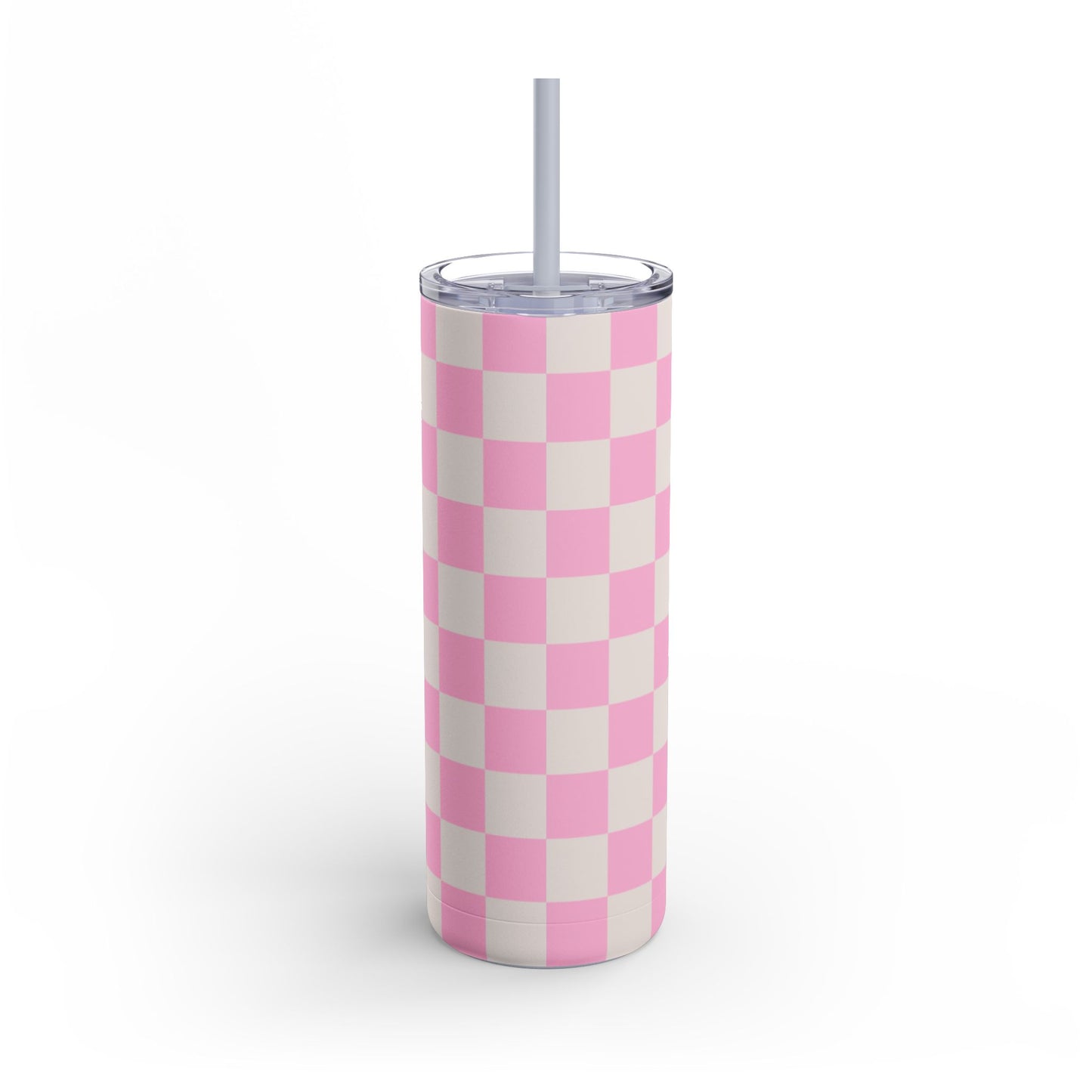 Bright pink checkers Tumbler, 20oz