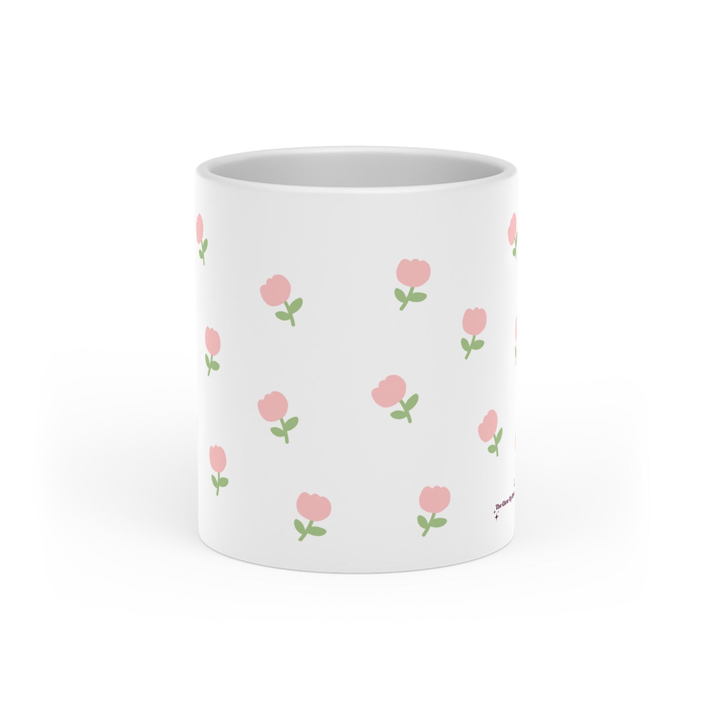 Mini tulip pattern Heart-Shaped Mug