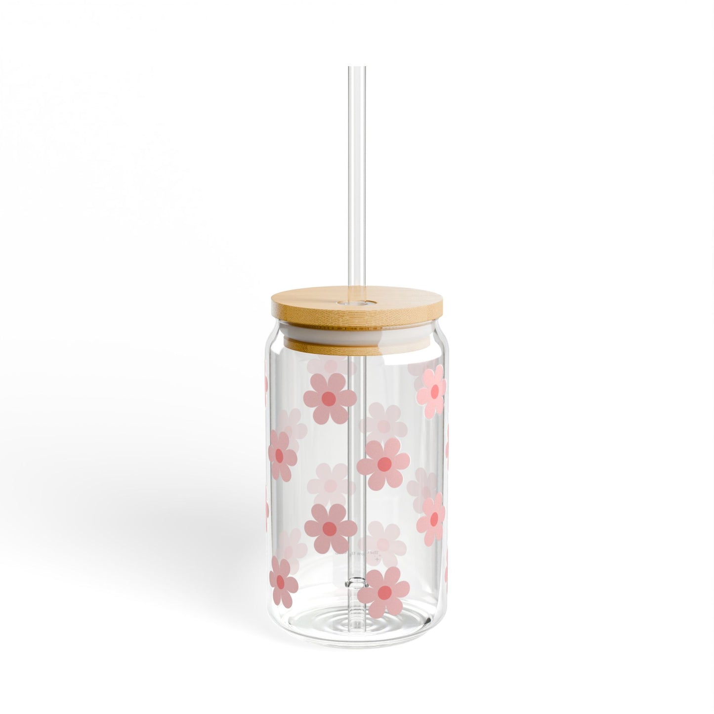 Mini daisy pattern - 16 oz Glass Sipper