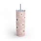 Pink floral pattern tumbler, 20oz