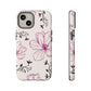 Realistic flowers black and purple - tough case