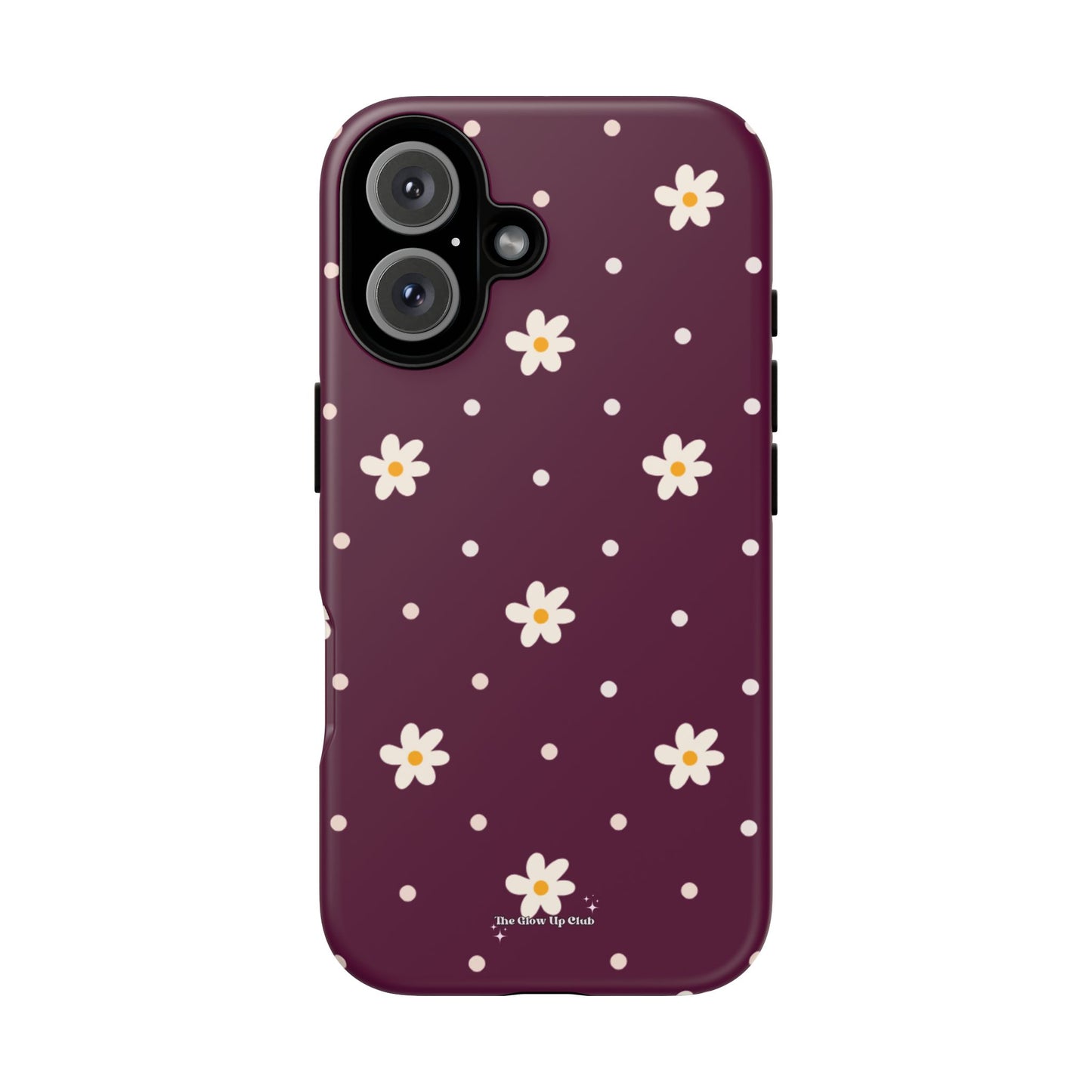 Flowers and dots burgundy - tough case