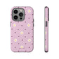 Flowers and dots pink - tough case