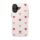 Cream heart pattern - tough case