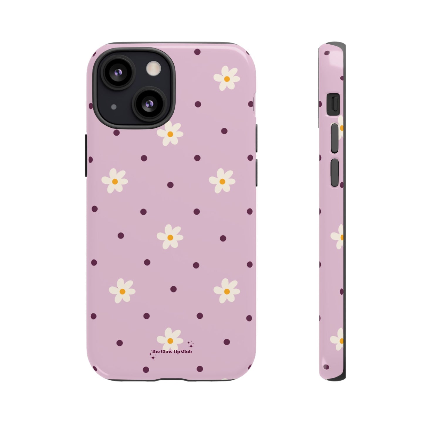 Flowers and dots pink - tough case