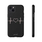 Heart line black - tough case