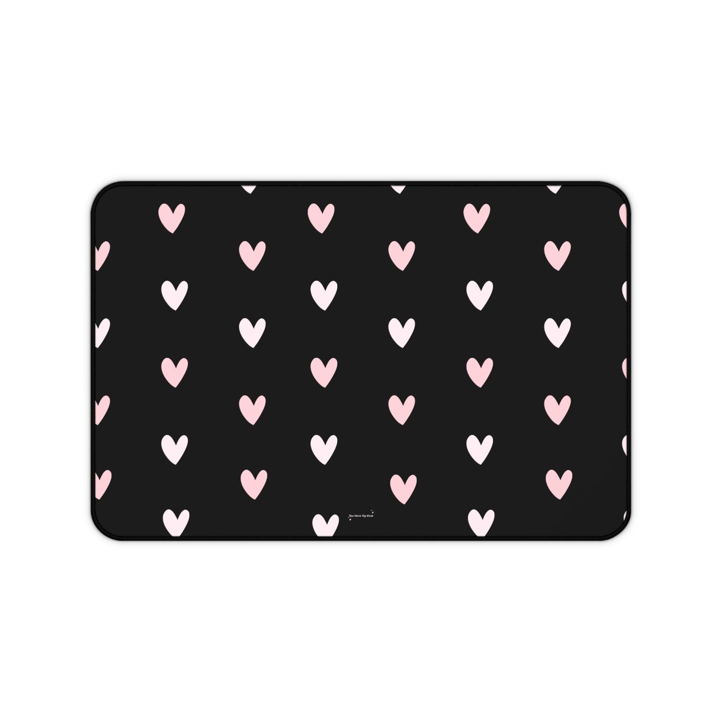 Black heart pattern - Desk Mat