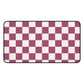 Burgundy checkers - Desk Mat