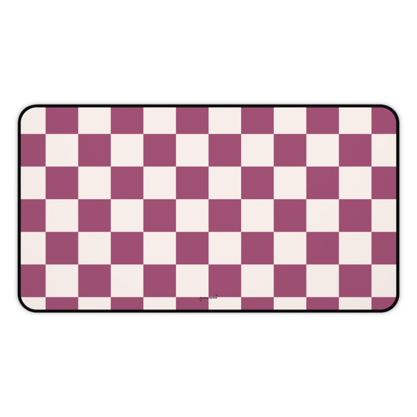 Burgundy checkers - Desk Mat