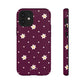 Flowers and dots burgundy - tough case