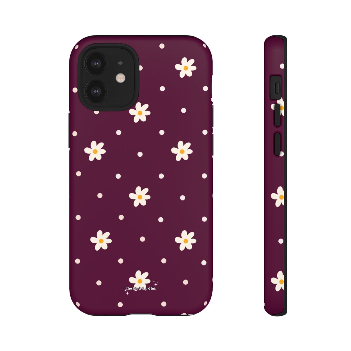 Flowers and dots burgundy - tough case