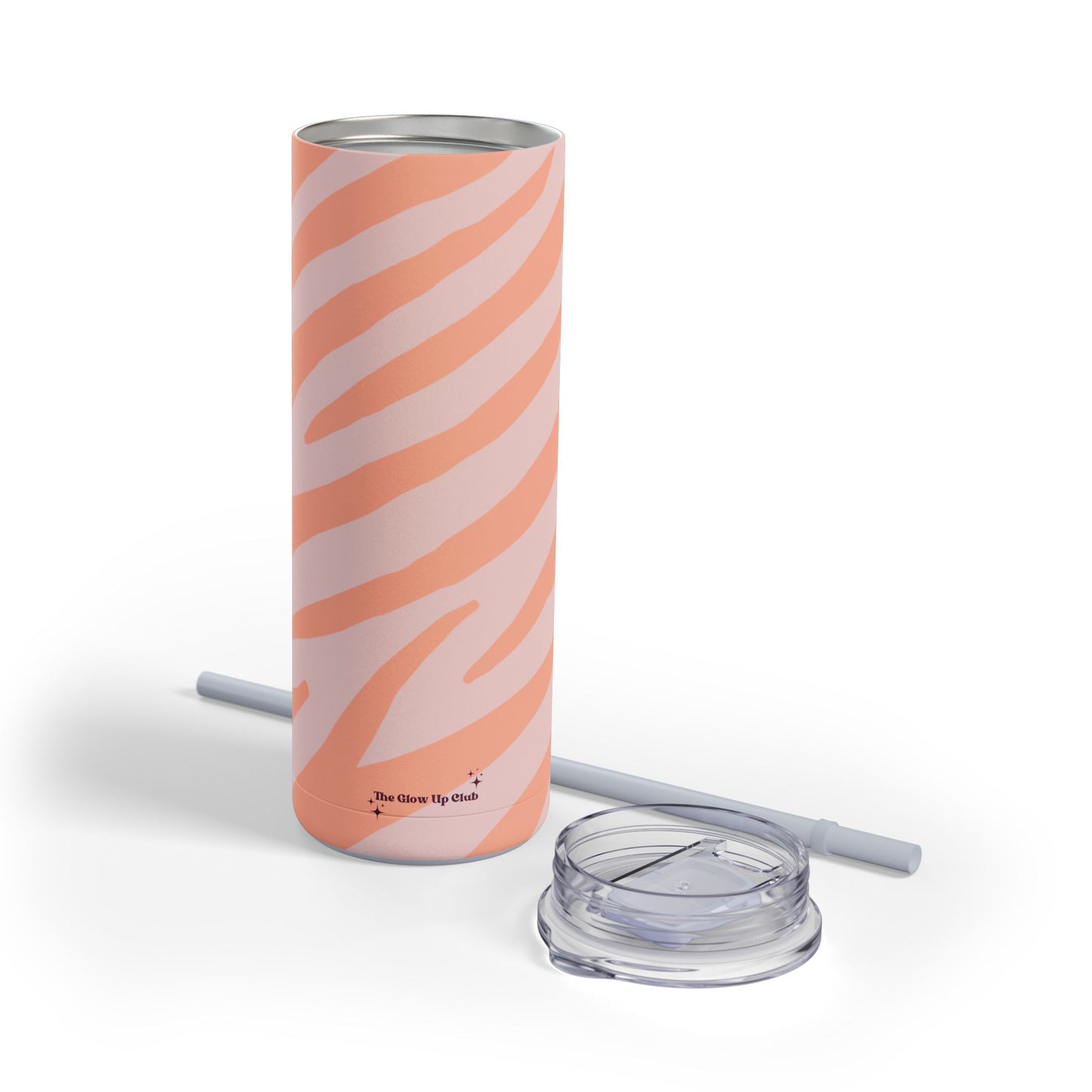 Zebra pink orange print Tumbler, 20oz