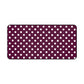 Burgundy dots - Desk Mat