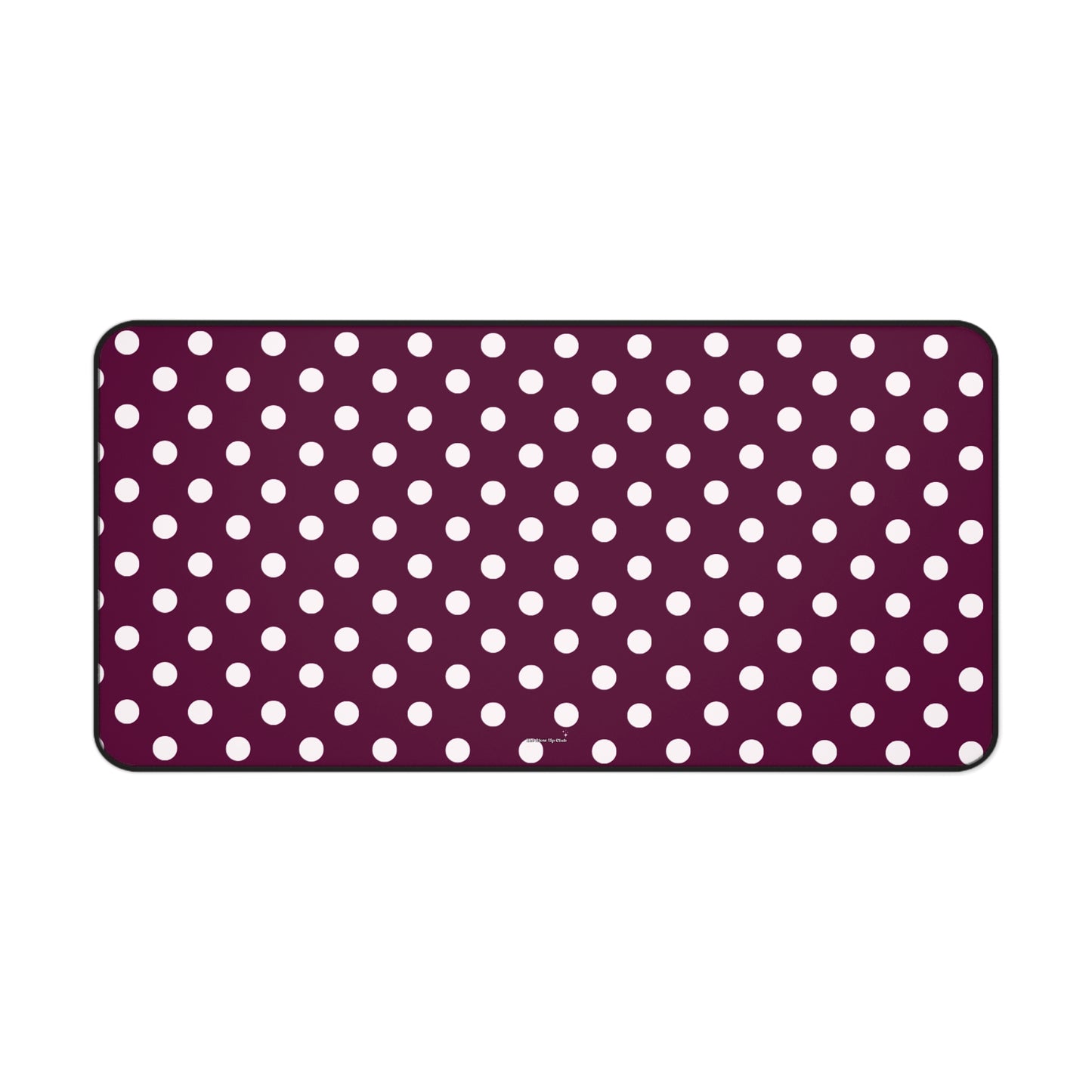 Burgundy dots - Desk Mat