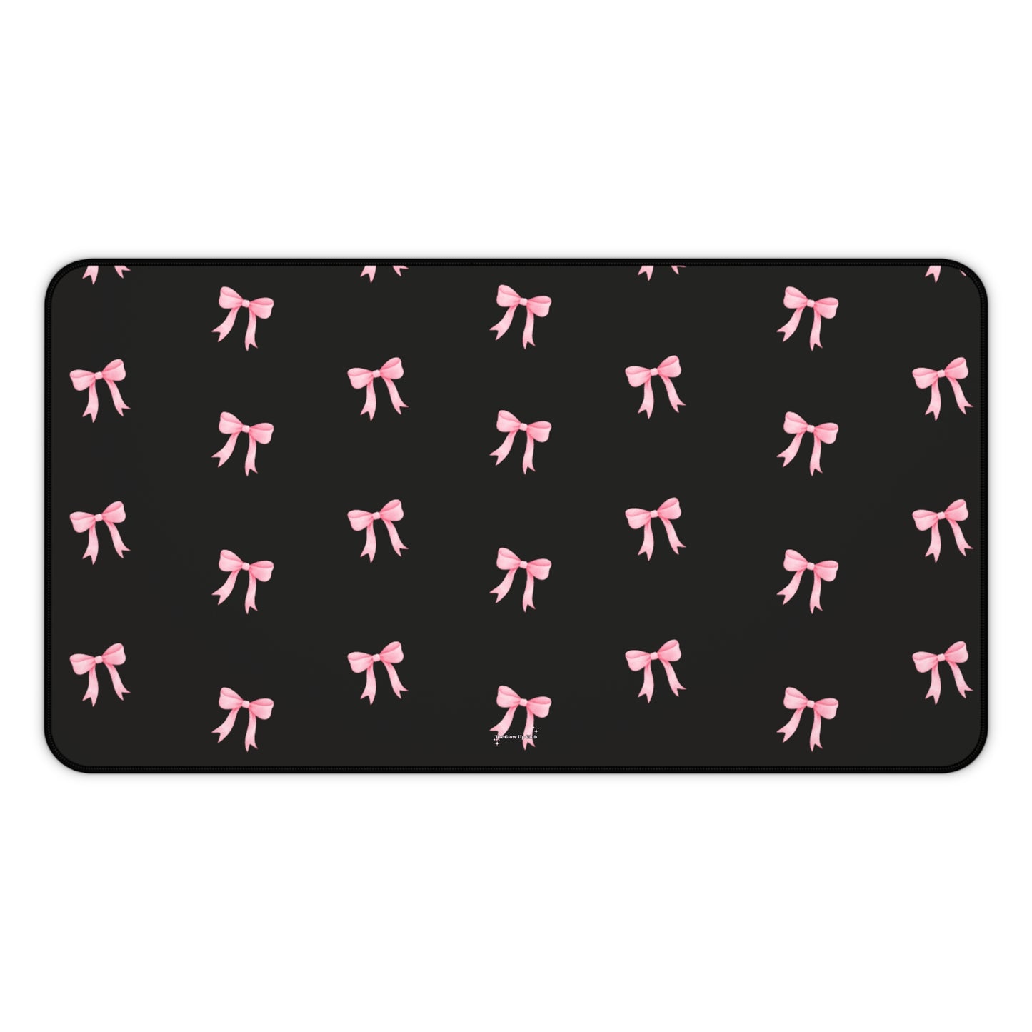 Crooked ribbon pattern black - Desk Mat