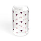 Black pink hearts - Sipper Glass, 16oz