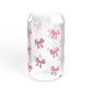 Ribbon pattern - 16 oz Glass Sipper