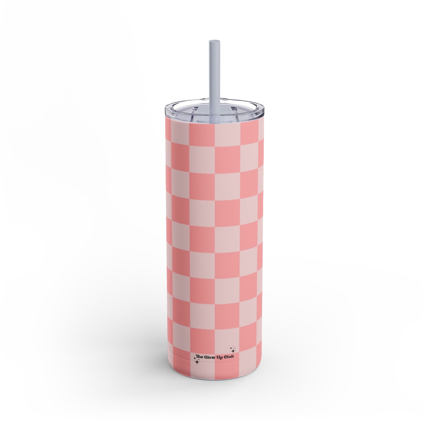 Pink checkers Tumbler, 20oz