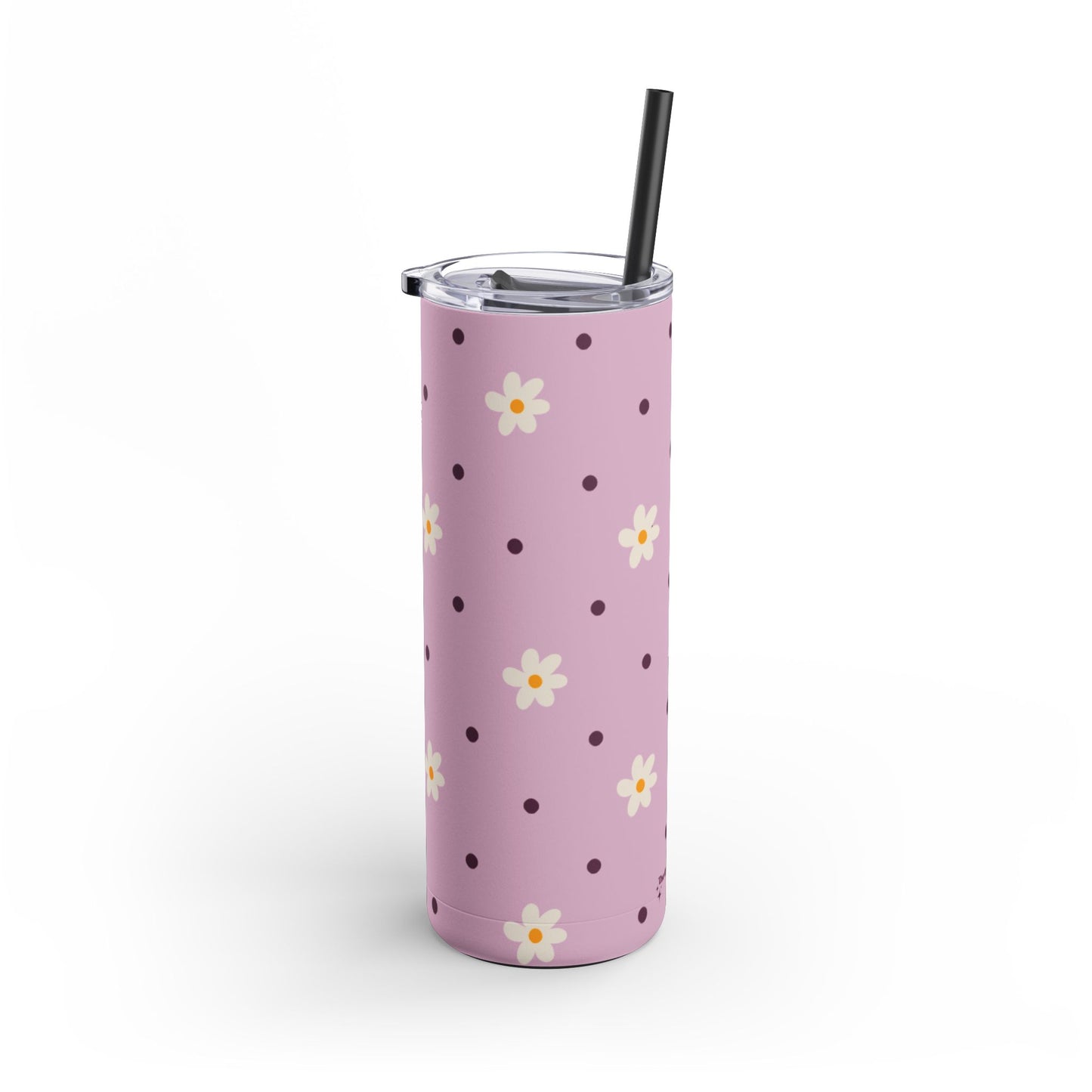 Flowers and dots pink Tumbler, 20oz