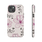 Realistic flowers black and purple - tough case