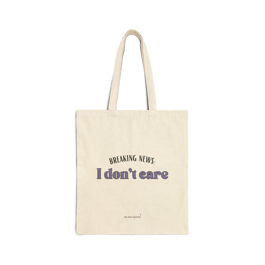 Breaking news - Cotton Canvas Tote Bag