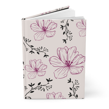 Realistic flowers cream Journal