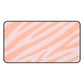 Zebra print orange - Desk Mat