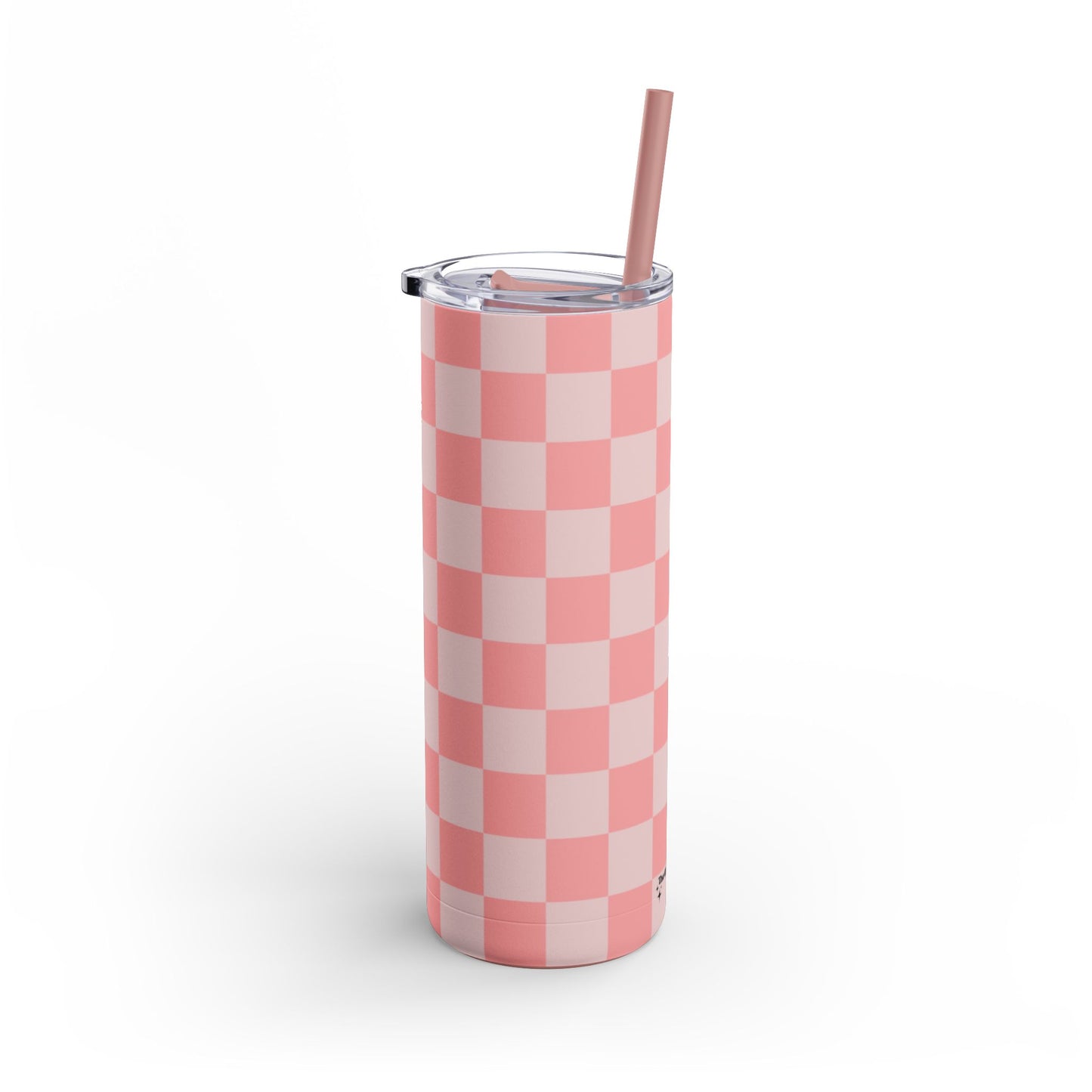 Pink checkers Tumbler, 20oz