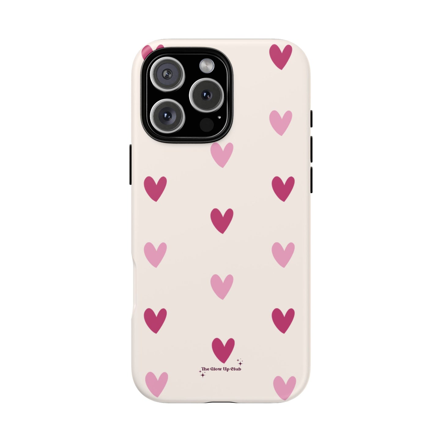 Cream heart pattern - tough case