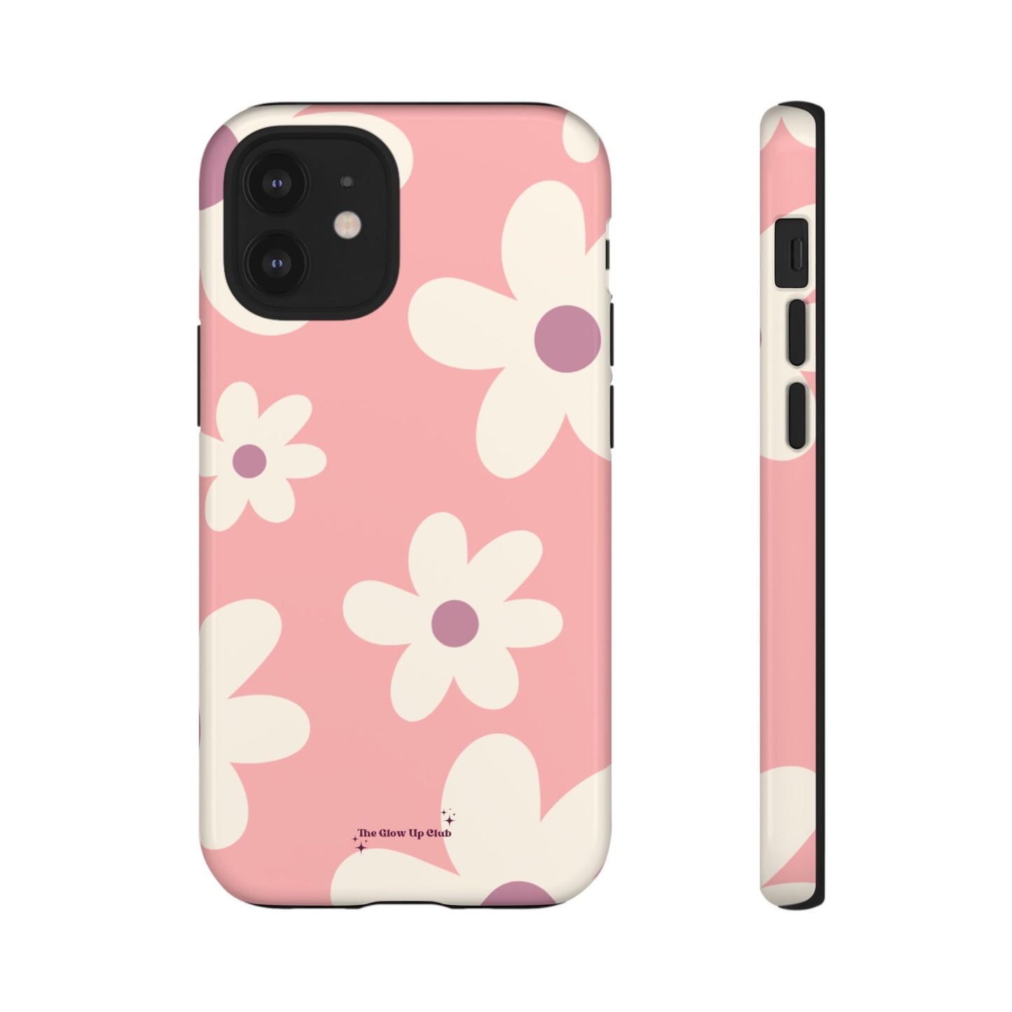 Floral pattern dark pink - tough case