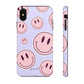 Smiley faces pink on purple - tough case