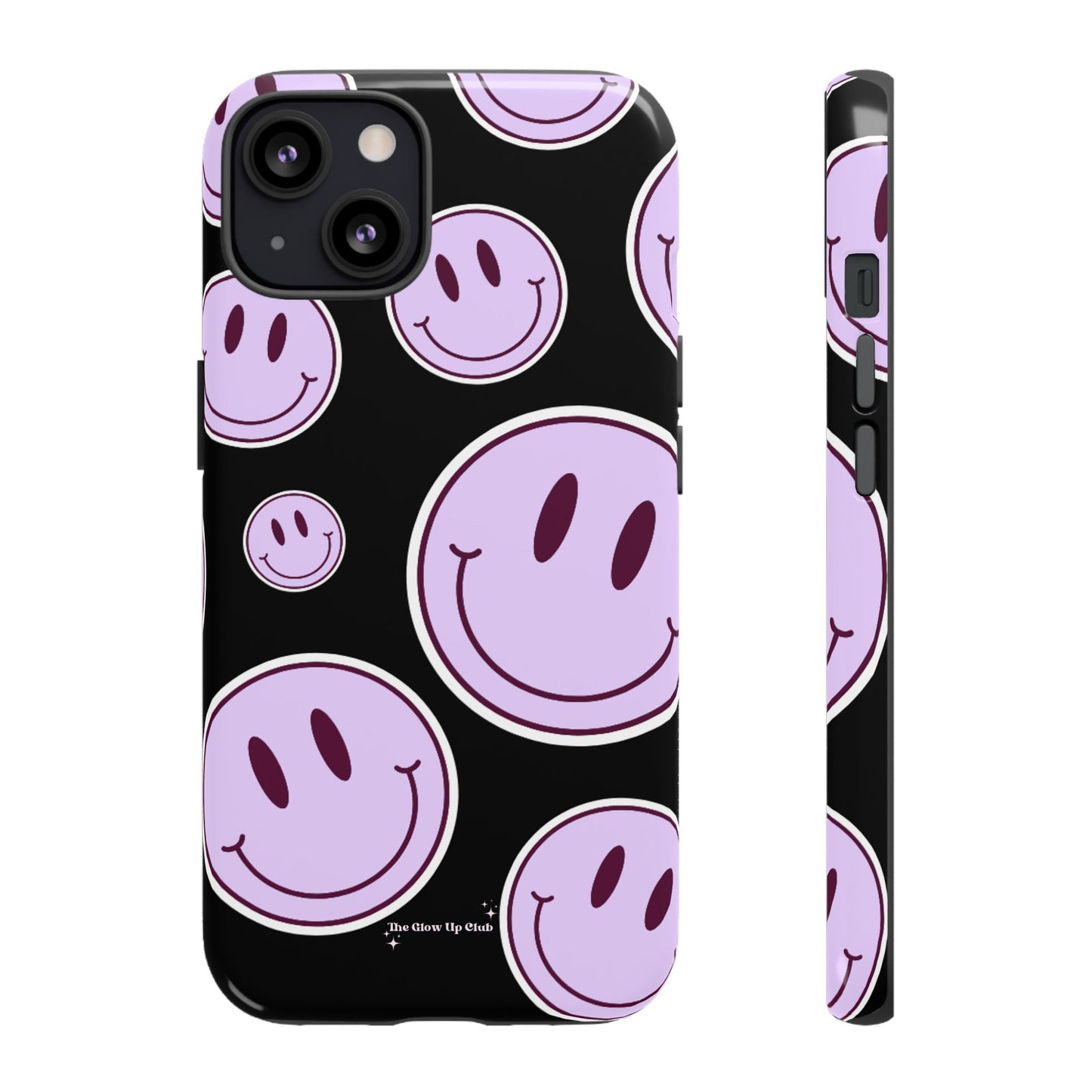 Smiley faces purple on black - tough case