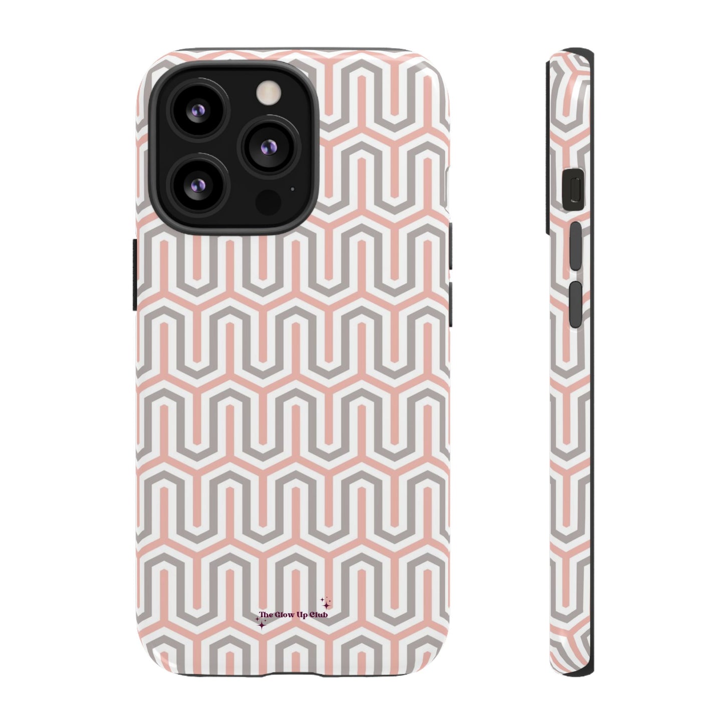 Pink grey pattern - tough case