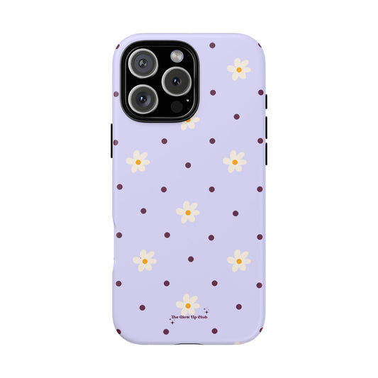 Flowers and dots purple - tough case