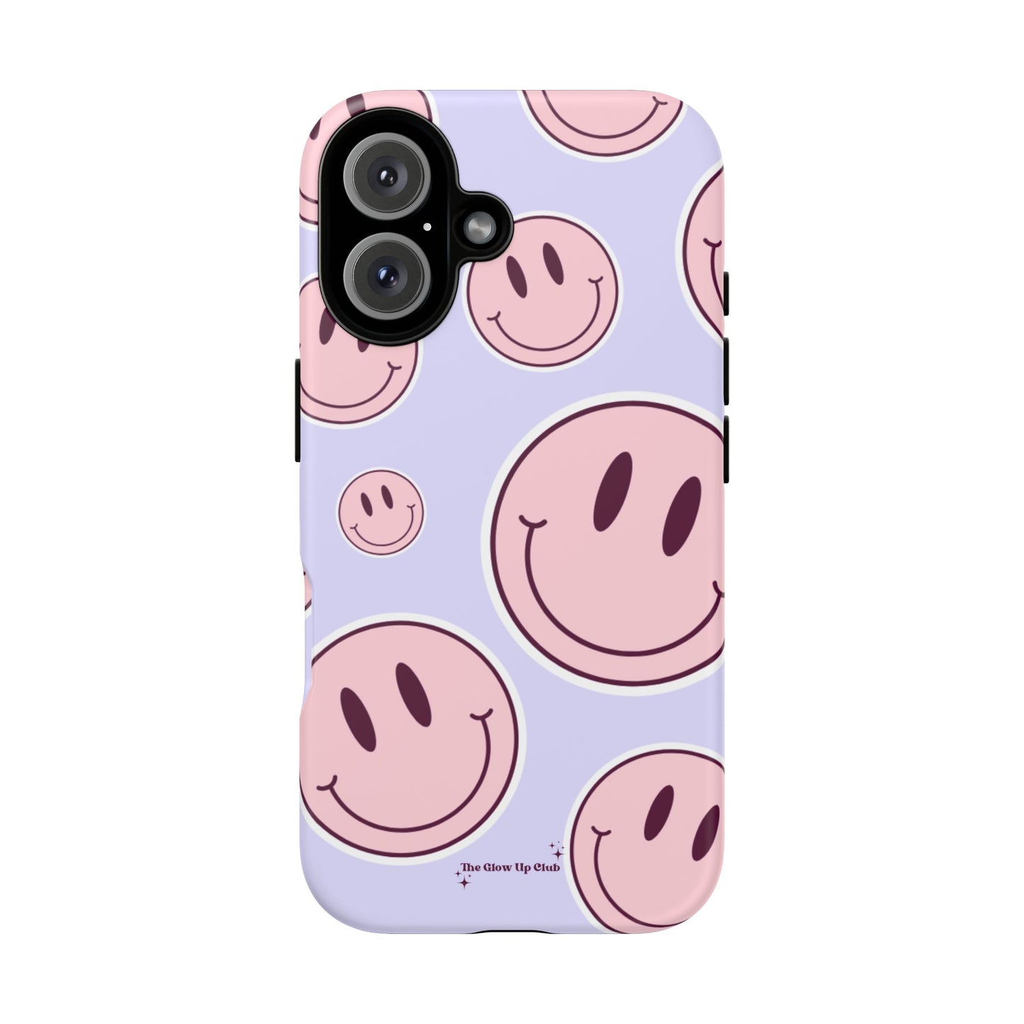 Smiley faces pink on purple - tough case