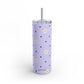 Flowers and dots purple Tumbler, 20oz